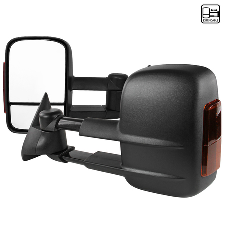 SPEC-D TUNING 88-98 Chevrolet C10 Towing Mirrors Manual With LED Signal RMX-C1088LED-M-FS